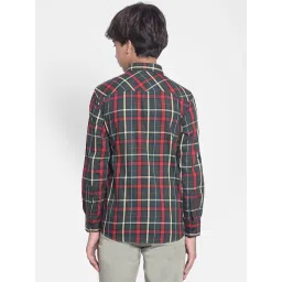 Crimsoune Club Kids Multicolor Checks Full Sleeves Shirt image 2