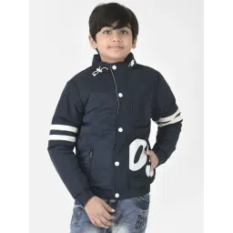 Crimsoune Club Kids Navy & White Printed Full Sleeves Jacket-picture-35