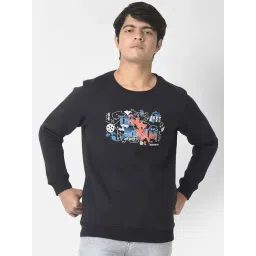 Crimsoune Club Kids Navy Printed Full Sleeves Sweatshirt-picture-38