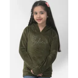 Crimsoune Club Kids Olive Green Embellished Full Sleeves Sweatshirt-picture-48