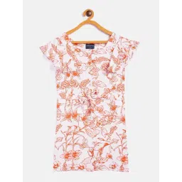 Crimsoune Club Kids Orange Printed Dress-picture-34