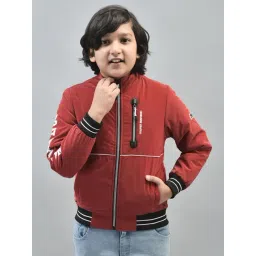 Crimsoune Club Kids Red Solid Full Sleeves Jacket-picture-22
