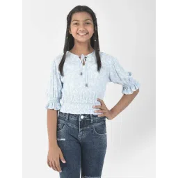 Crimsoune Club Kids Sky Blue Printed Top-picture-18