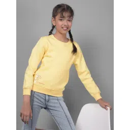 Crimsoune Club Kids Yellow Solid Full Sleeves Sweatshirt-picture-42