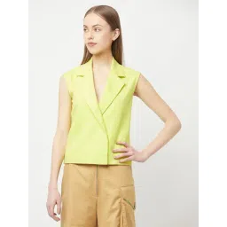 Crimsoune Club Lime Green Regular Fit Casual Blazers-picture-36