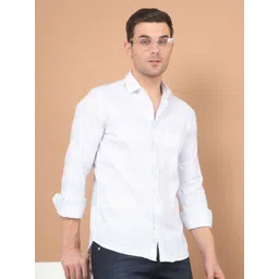 Crimsoune Club Men Classic Slim Fit Horizontal Stripes Opaque Striped Casual Shirt-picture-25