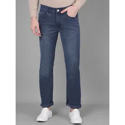 Crimsoune Club Men Mid-Rise Light Fade Straight Fit Stretchable Jeans-picture-14