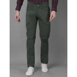 Crimsoune Club Men Mid-Rise Pure Cotton Cargo Trousers-picture-31