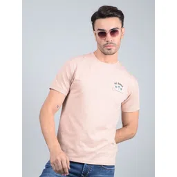 Crimsoune Club Men Printed Drop-Shoulder Sleeves Pockets Slim Fit T-shirt-picture-26