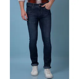 Crimsoune Club Men Slim Fit Mid-Rise Heavy Fade Stretchable Jeans-picture-34