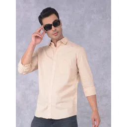 Crimsoune Club Men Smart Spread Collar Solid Cotton Slim Fit Casual Shirt-picture-37