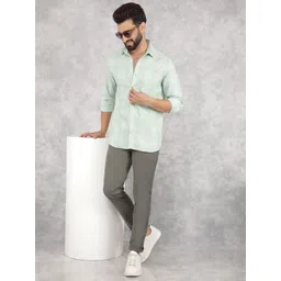 Crimsoune Club Men Smart Spread Collar Tartan Checked Cotton Slim Fit Casual Shirt-picture-43