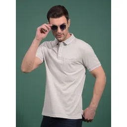 Crimsoune Club Men Solid Polo Collar Cotton Slim Fit T-shirt-picture-28