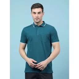 Crimsoune Club Men Solid Polo Collar Slim Fit T-shirt-picture-18