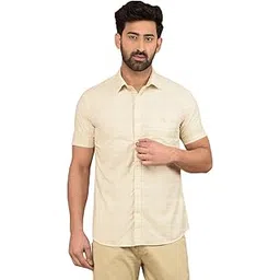 crimsoune club Men's Beige Checked Shirt-picture-25