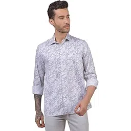 crimsoune club Men's Grey Floral Print Shirt-picture-21