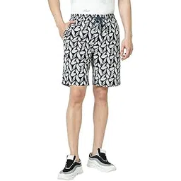 crimsoune club Mens Polished Navy Blue Floral Shorts-picture-15