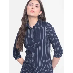 Crimsoune Club Navy & White Striped Shirt-picture-29