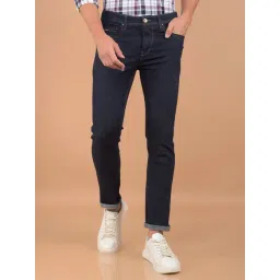 Crimsoune Club Navy Blue Blended Slim Fit-picture-38