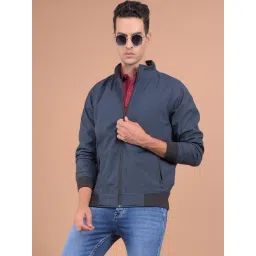 Crimsoune Club Navy Blue Regular Fit Bomber Jacket-picture-23