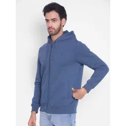 Crimsoune Club Navy Blue Regular Fit Hooded Sweatshirt-picture-17
