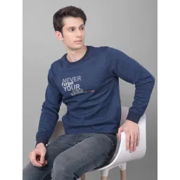 Crimsoune Club Navy Blue Regular Fit Printed Sweatshirt-picture-43