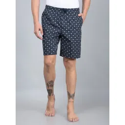 Crimsoune Club Navy Cotton Regular Floral Shorts-picture-37