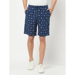 Crimsoune Club Navy Regular Fit Cotton Shorts-picture-44