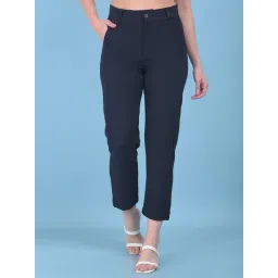 Crimsoune Club Navy Slim Fit Mid Rise Trousers-picture-16