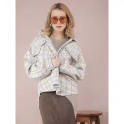 Crimsoune Club Off White Chequered Shacket-picture-45