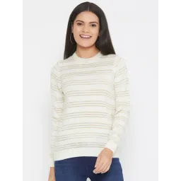 Crimsoune Club Off White Striped Sweater-picture-13