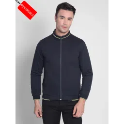 Crimsoune Club Olive & Navy Regular Fit Reversible Jacket-picture-34