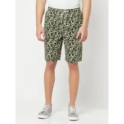 Crimsoune Club Olive Regular Fit Cotton Shorts-picture-35