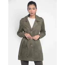 Crimsoune Club Olive Regular Fit Overcoat With Belt-picture-42