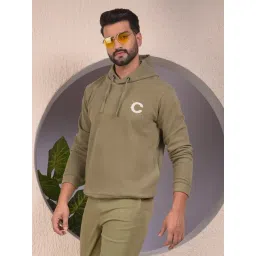 Crimsoune Club Olive Regular Fit Printed Hooded Sweatshirt-picture-37