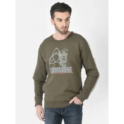 Crimsoune Club Olive Regular Fit Printed Sweatshirt-picture-36