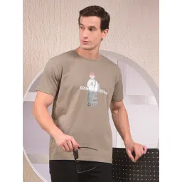Crimsoune Club Olive Regular Fit Printed T-Shirt-picture-37