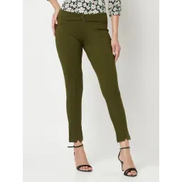 Crimsoune Club Olive Slim Fit Mid Rise Jeggings-picture-35