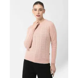 Crimsoune Club Peach Self Pattern Sweater-picture-27