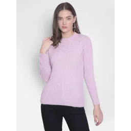 Crimsoune Club Purple Self Design Sweater-picture-34