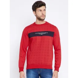 Crimsoune Club Red Regular Fit Printed Sweatshirt image 1