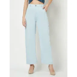 Crimsoune Club Sky Blue Cotton High Rise Jeans-picture-15