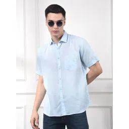 Crimsoune Club Sky Blue Lyocell Regular Fit Shirt-picture-19