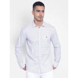 Crimsoune Club Slim Fit Abstract Printed Pure Cotton Shirt-picture-37