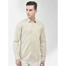 Crimsoune Club Slim Fit Geometric Printed Pure Cotton Casual Shirt-picture-39