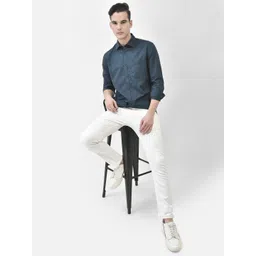 Crimsoune Club Slim Fit Spread Collar Pure Cotton Casual Shirt-picture-34