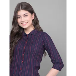 Crimsoune Club Slim Fit Striped Casual Shirt-picture-31