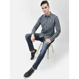 Crimsoune Club Slim Fit Tartan Checked Pure Cotton Casual Shirt-picture-20