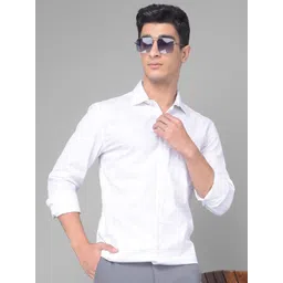 Crimsoune Club Slim Fit Windowpane Checked Pure Cotton Casual Shirt-picture-13