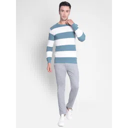 Crimsoune Club Striped Pure Cotton Pullover Sweater-picture-33